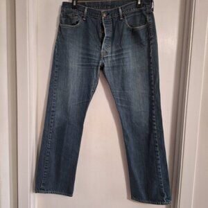 Levi's Classic 501 Button fly 36 x 30 denim blue jeans